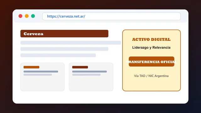 Ecosistema digital, branding y proceso de cesión registral formal de cerveza.net.ar